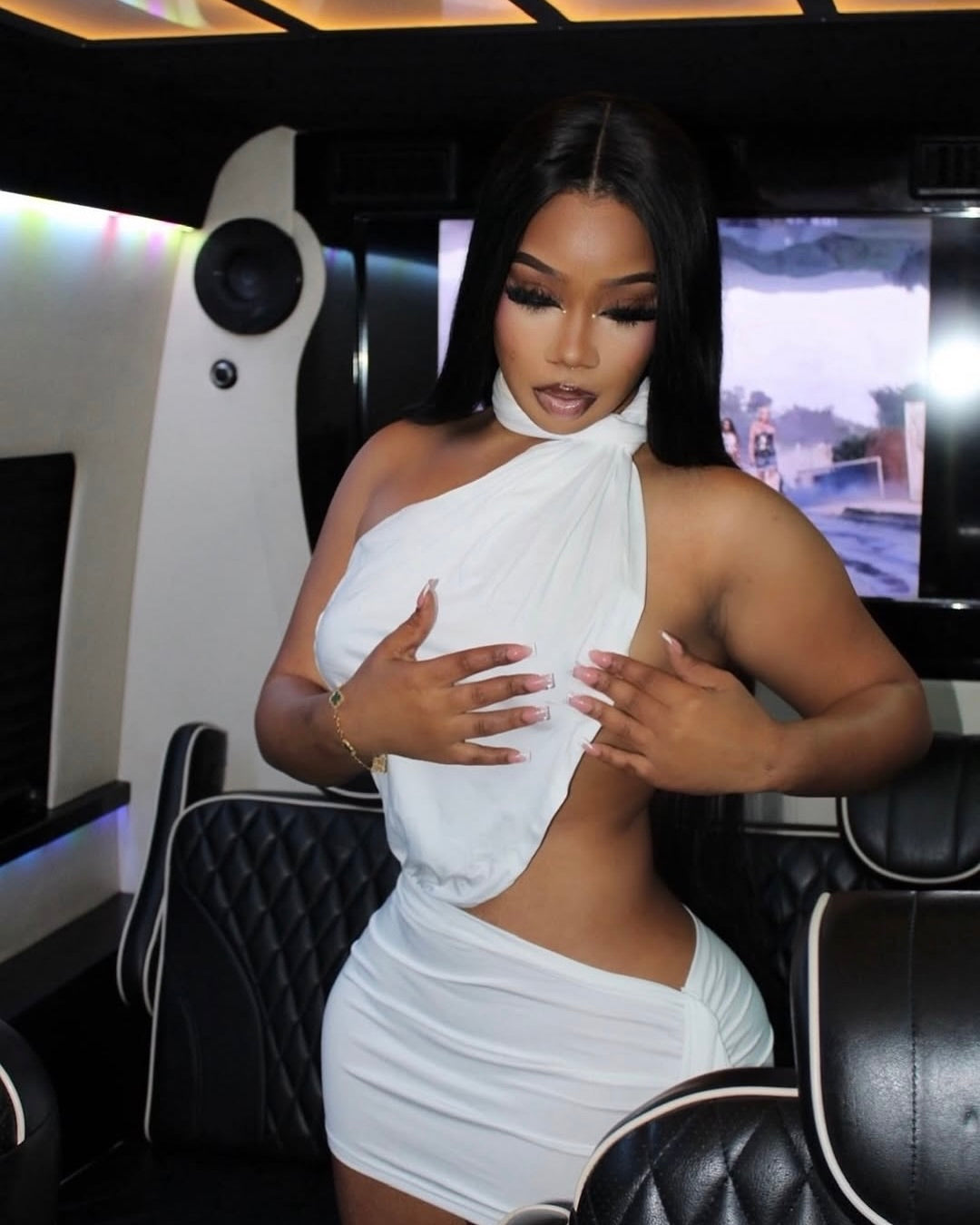 Diva White Cut-Out Mini Dress