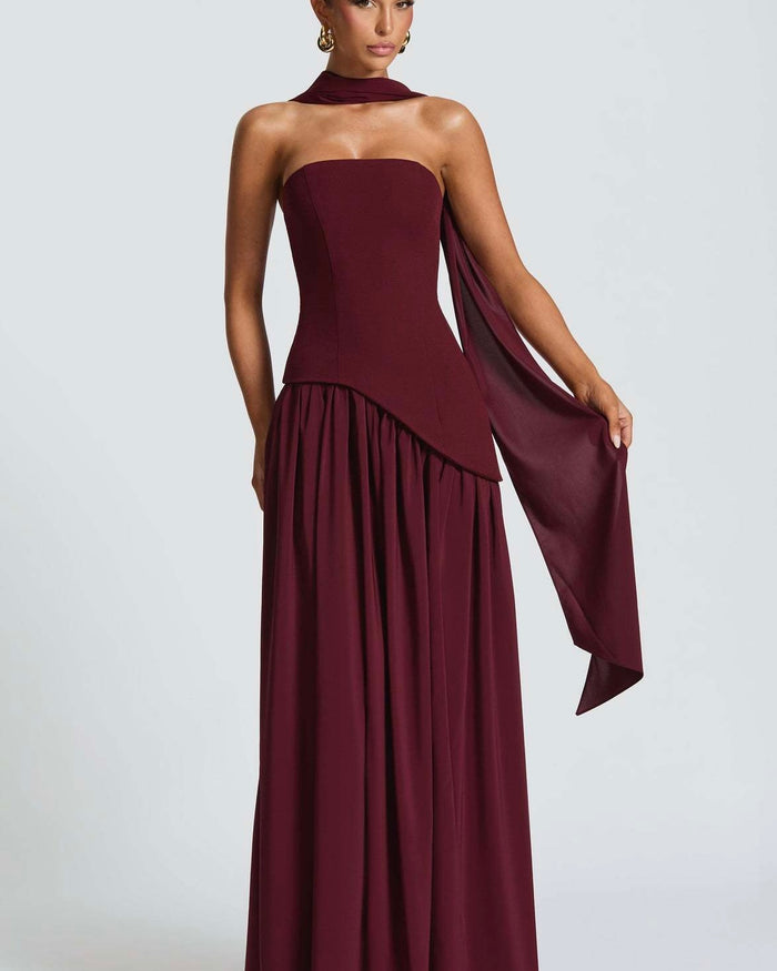 Amara Draped Elegance Gown