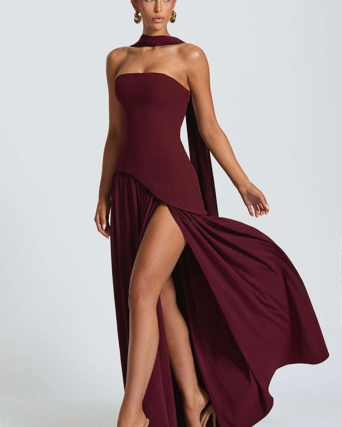 Amara Draped Elegance Gown