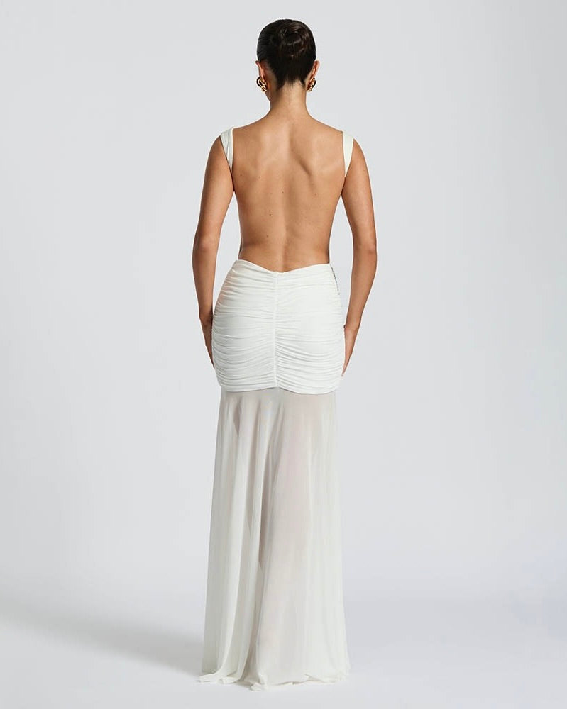 Alessia White Maxi Dress