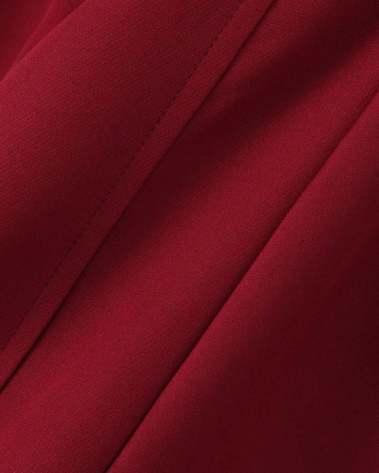 Reanna Burgundy Halter Skater Mini Dress