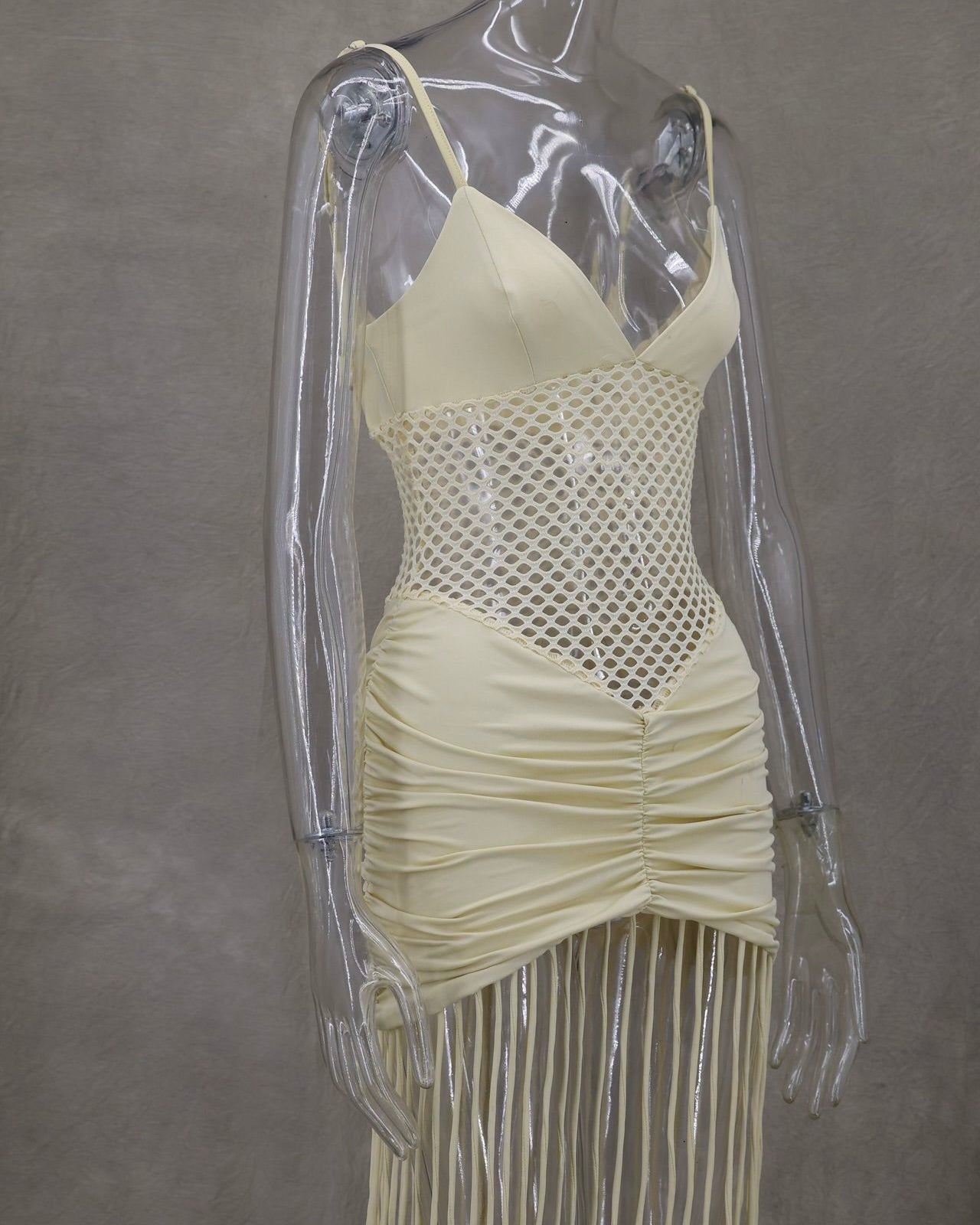 Sahara Fringe Mesh Dress
