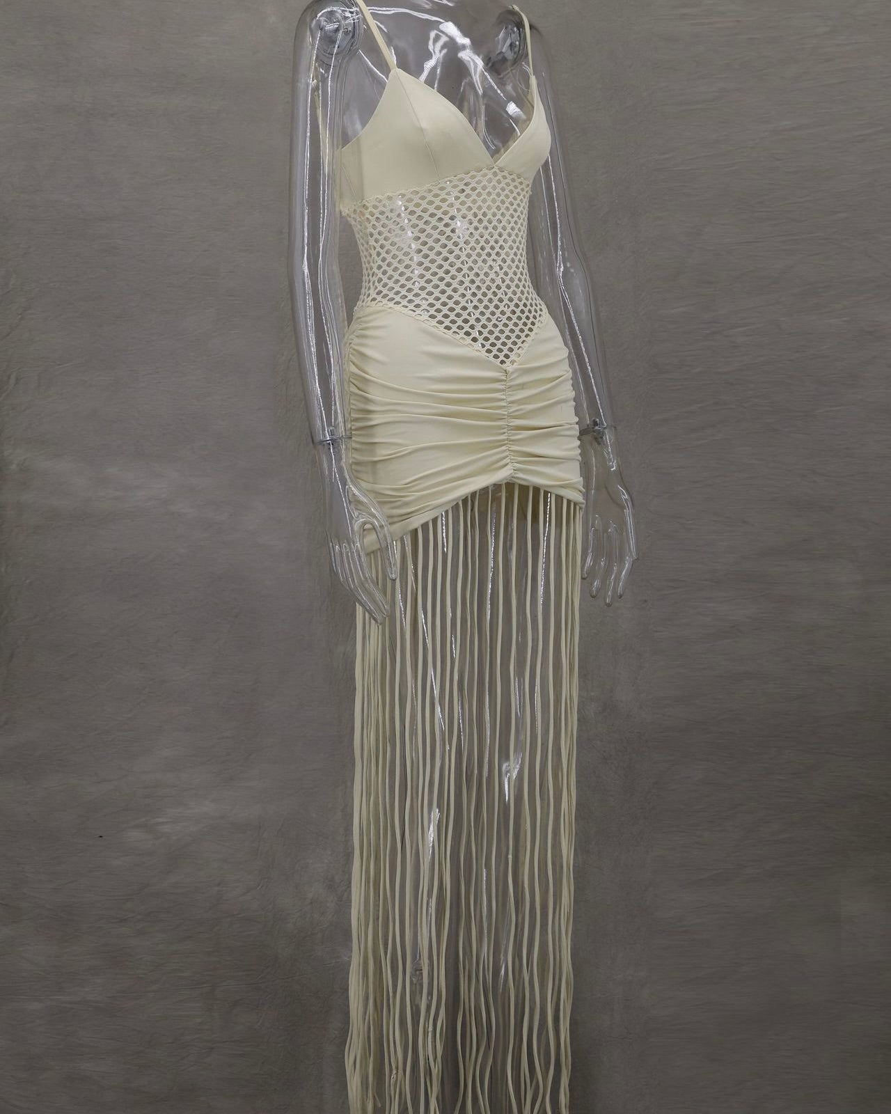 Sahara Fringe Mesh Dress