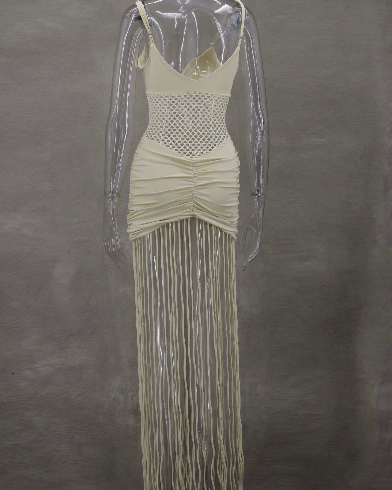Sahara Fringe Mesh Dress