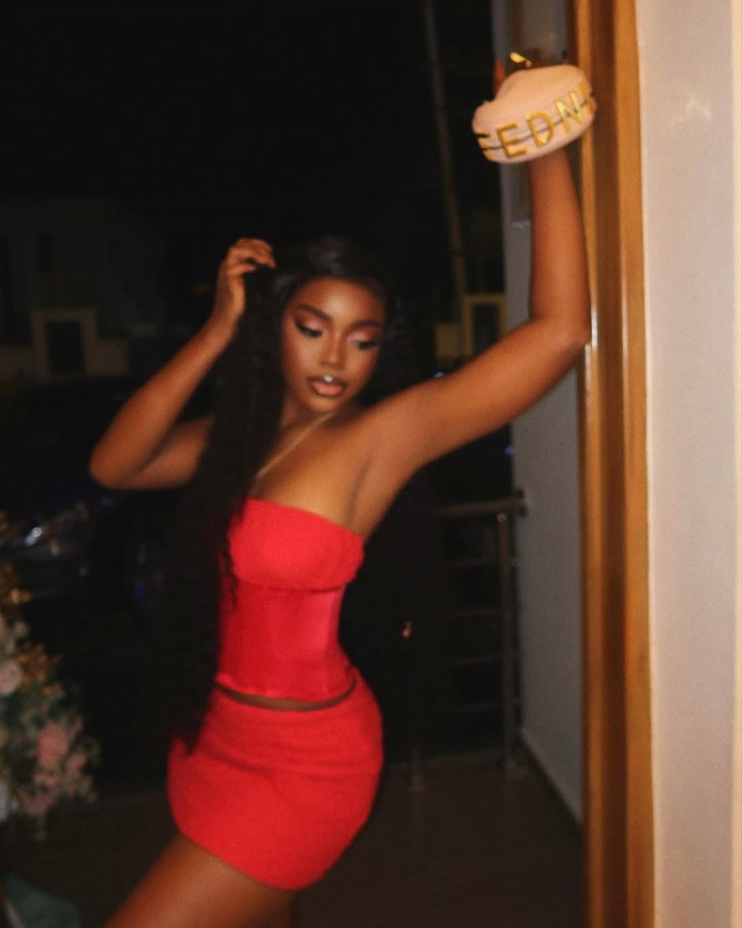 Kathleen Red Skirt Set