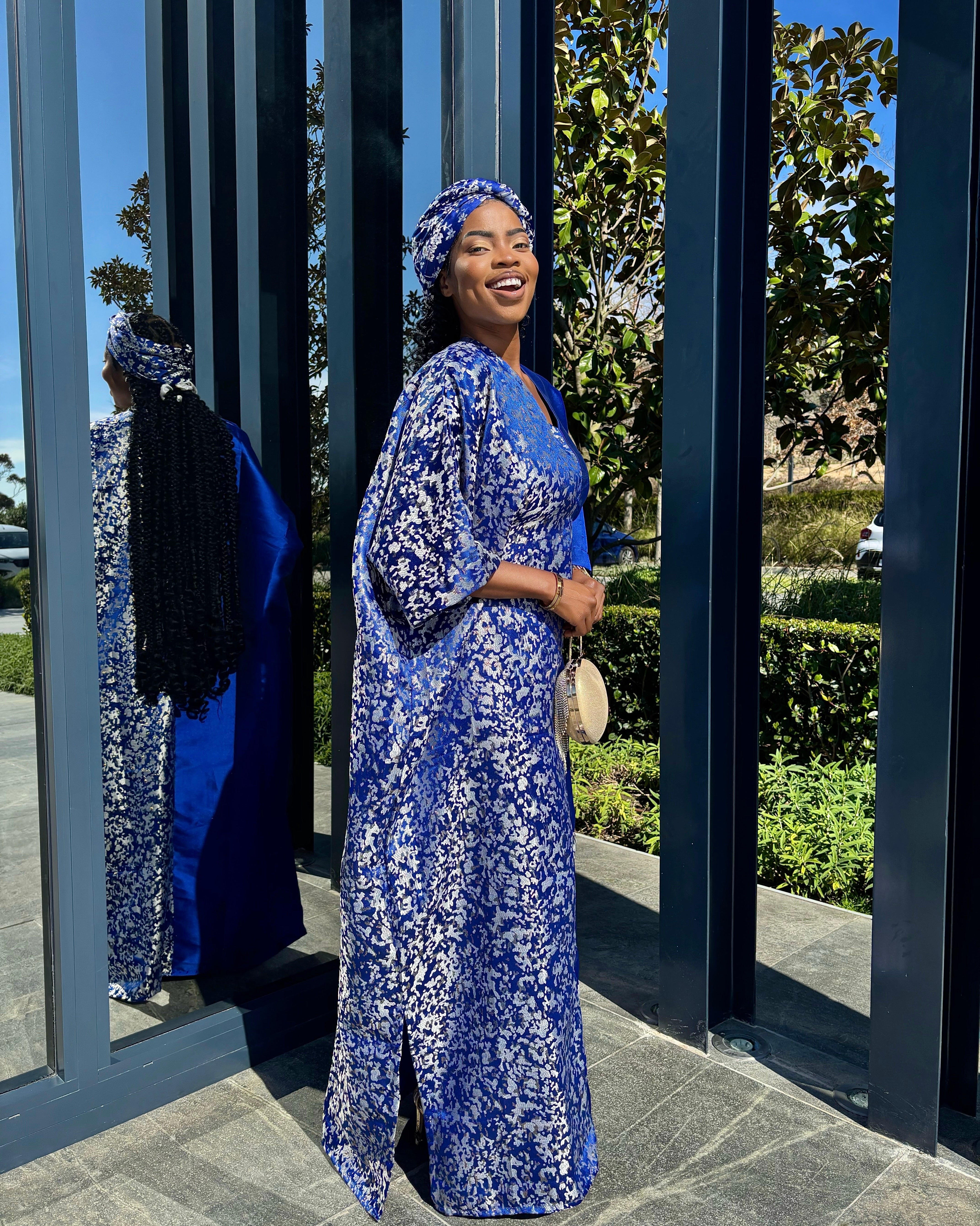 Royal Blue Patchwork Bubu