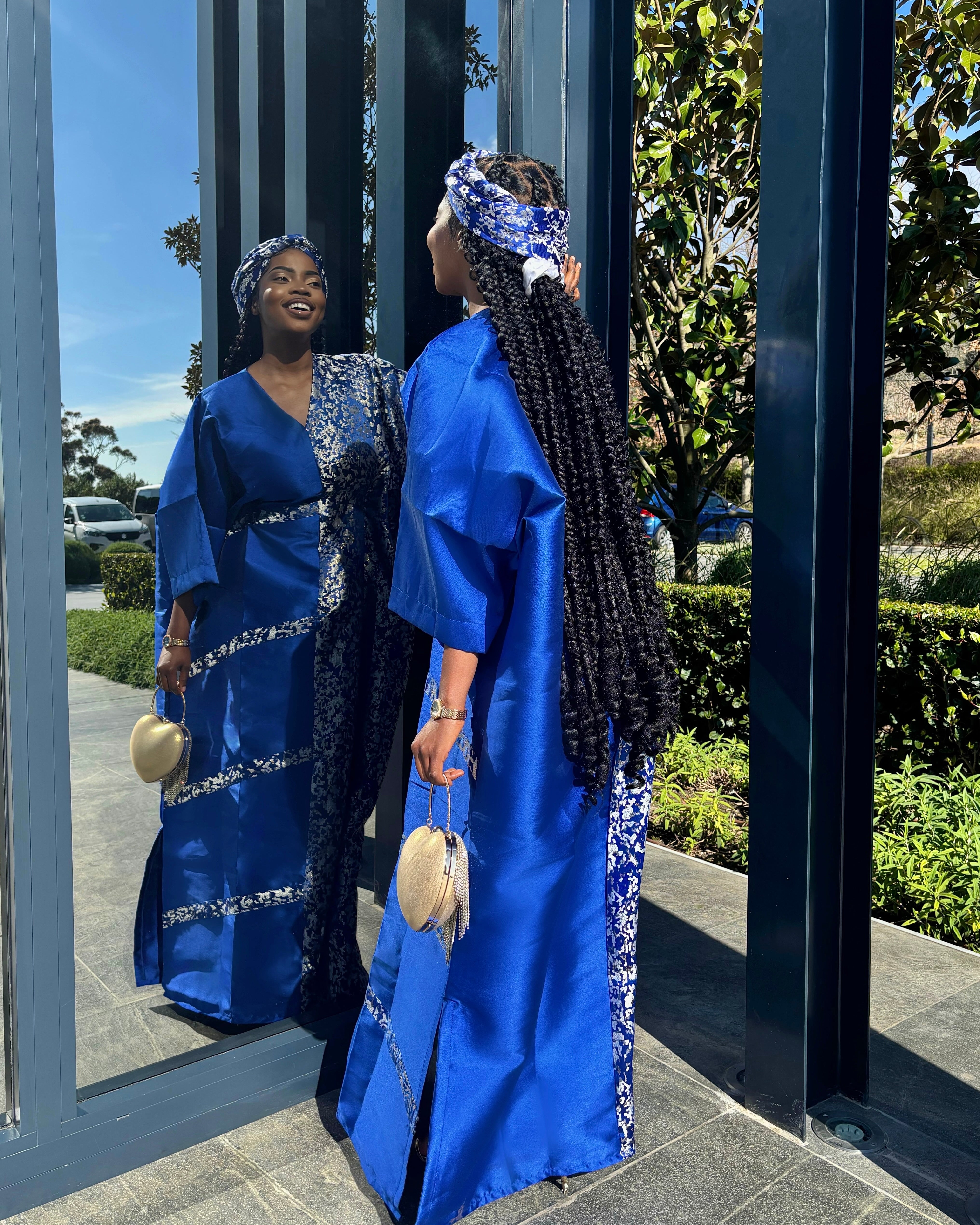Royal Blue Patchwork Bubu