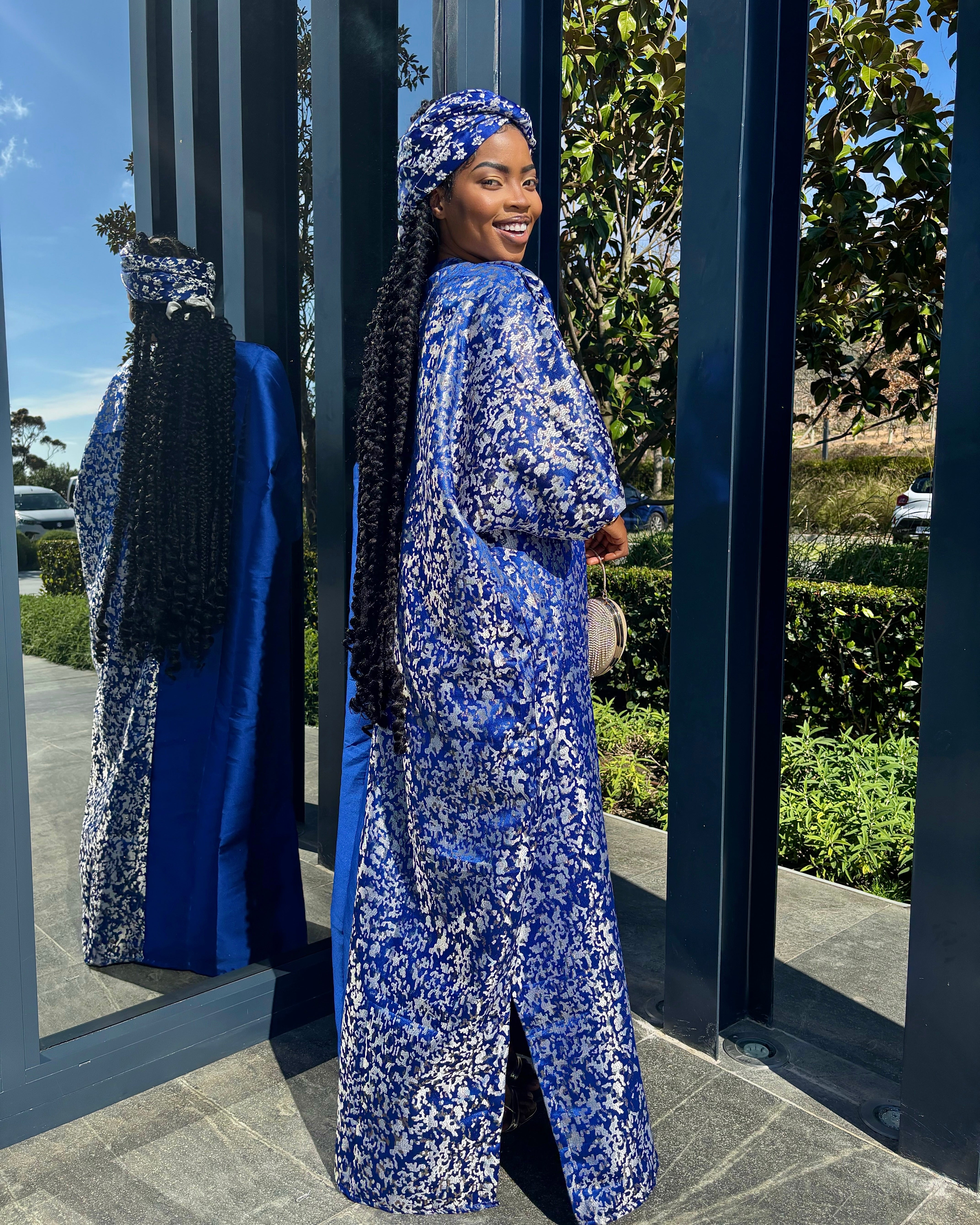Royal Blue Patchwork Bubu
