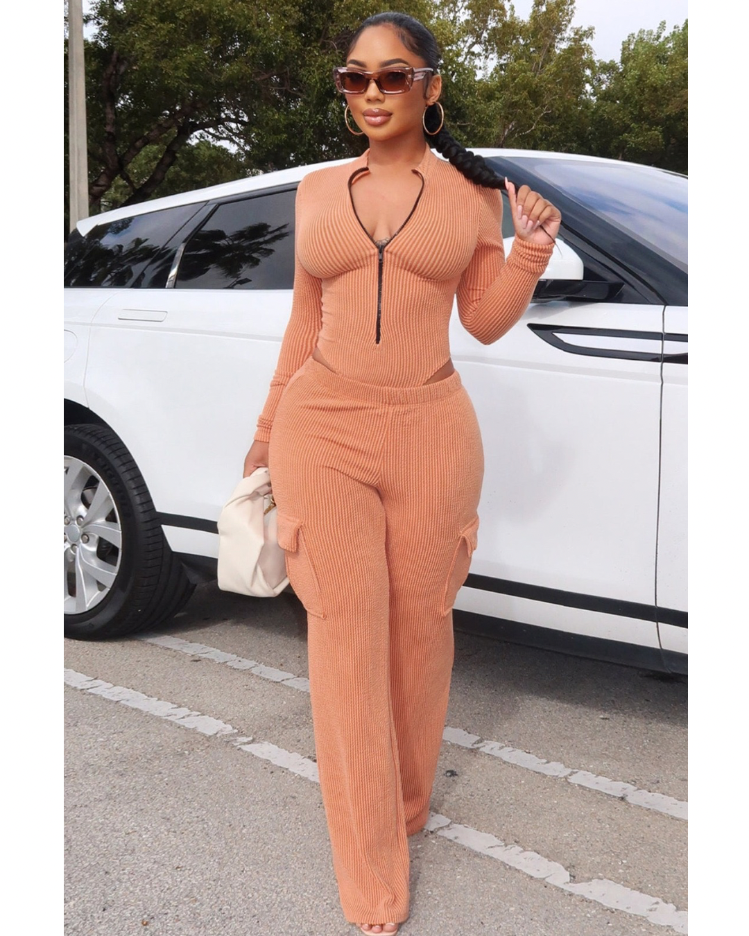Luxe Ribbed Cargo Set - 2 Piece